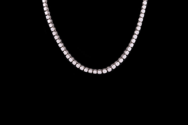 18ct White Gold Diamond Riviere Necklace