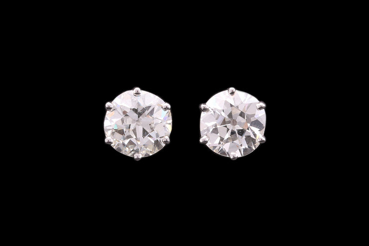 18ct White Gold Diamond Solitaire Stud Earrings