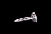 Art Deco Platinum Diamond and Sapphire Square Dress Ring