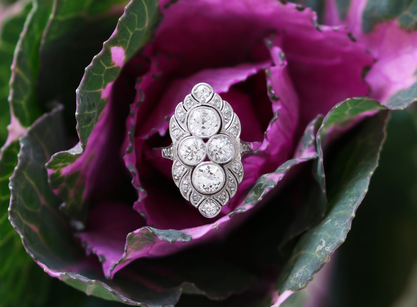 Latest Advert - Platinum Diamond Marquise Shaped Dress Ring