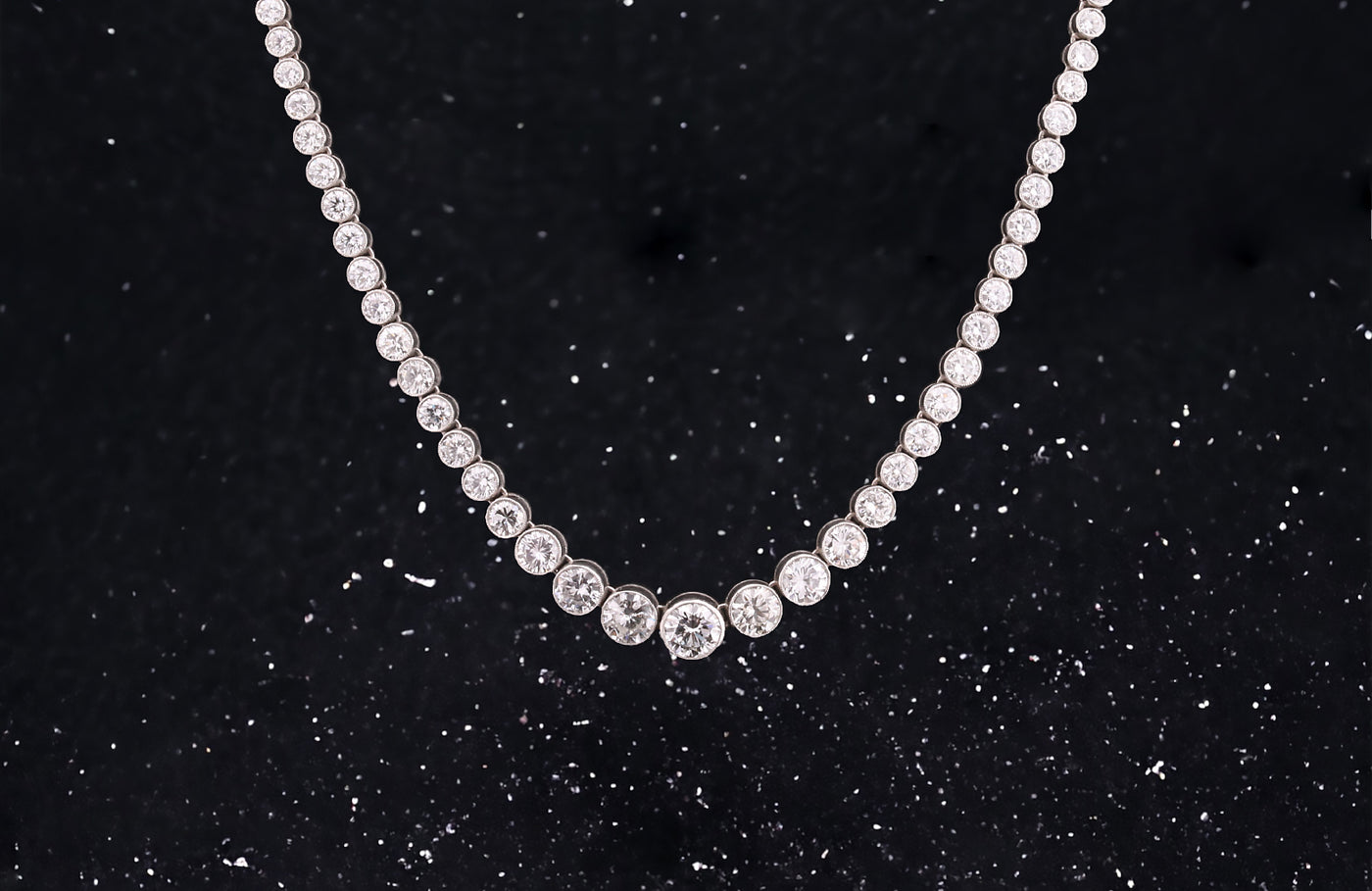 Latest Advert - Platinum Diamond Riviere Necklace