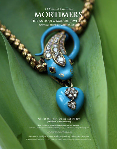 Latest Advert – 15 ct Yellow Gold Diamond and Garnet Snake Necklace