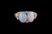 18ct Yellow Gold Opal and Diamond Ring