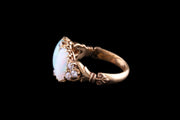 18ct Yellow Gold Opal and Diamond Ring