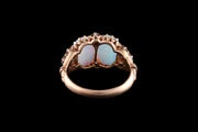18ct Yellow Gold Opal and Diamond Ring