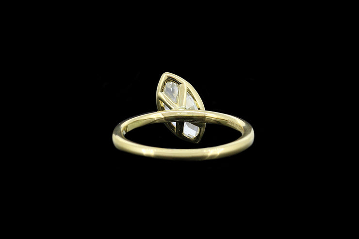 18ct Yellow Gold Diamond Marquise Single Stone Ring