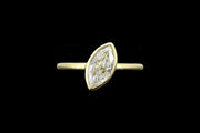 18ct Yellow Gold Diamond Marquise Single Stone Ring