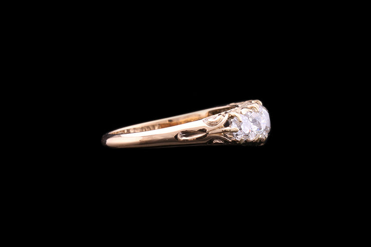 Victorian 18ct Yellow Gold Diamond Five Stone Ring