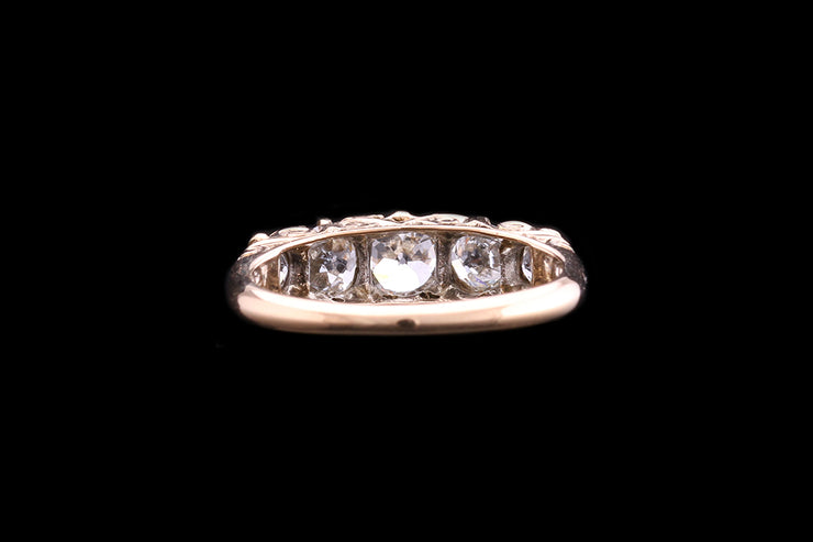 Victorian 18ct Yellow Gold Diamond Five Stone Ring