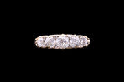 Victorian 18ct Yellow Gold Diamond Five Stone Ring