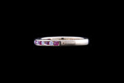18ct Yellow Gold Diamond and Ruby Half Eternity Ring