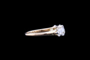Victorian 18ct Yellow Gold and Silver Diamond Five Stone Ring