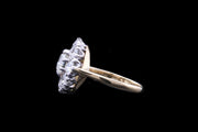 18ct Yellow Gold and White Gold Diamond Cluster Ring