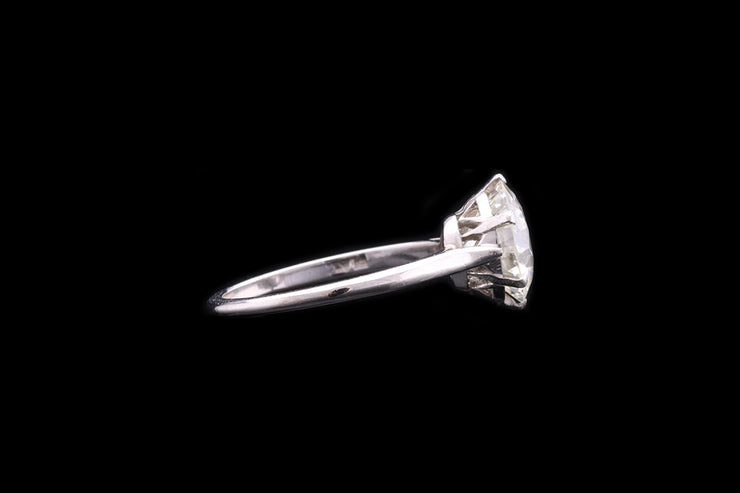 Art Deco Platinum Diamond Single Stone Ring