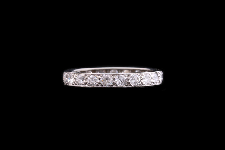 Art Deco Platinum Diamond Full Eternity Ring