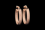 Van Cleef & Arpels 18ct Rose Gold Diamond Hoop Earrings