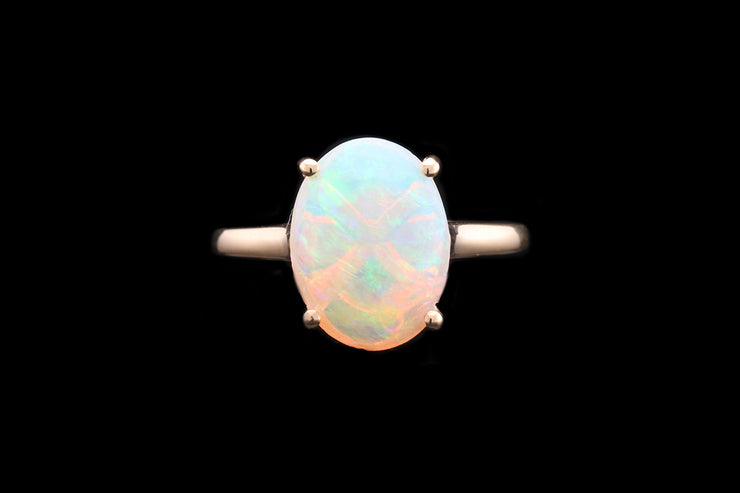 18ct Yellow Gold Opal Single Stone Ring