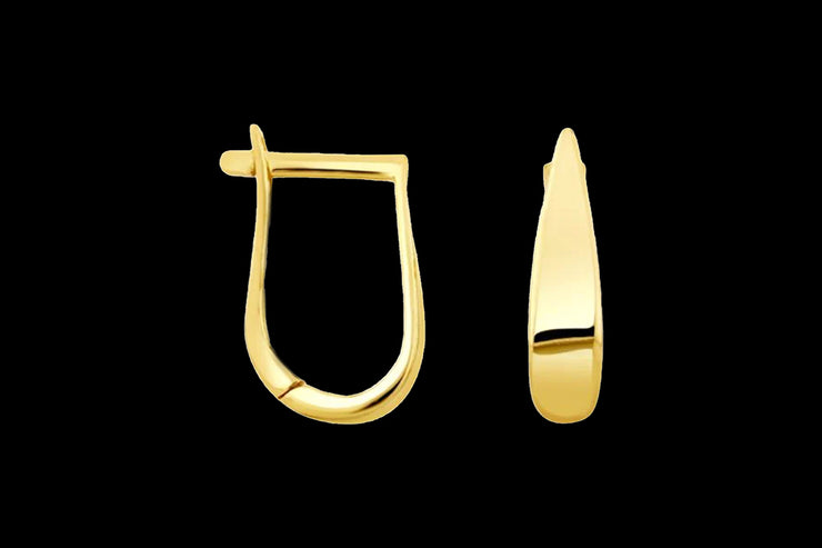 9ct Yellow Gold Stirrup Hoop Earrings