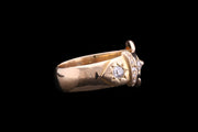 Victorian 18ct Yellow Gold Diamond Buckle Ring