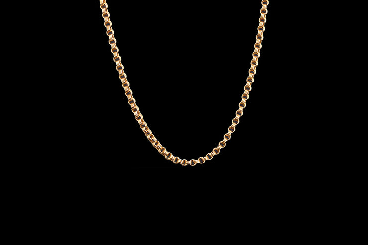 Victorian 15ct Yellow Gold Double Rounded Belcher Chain