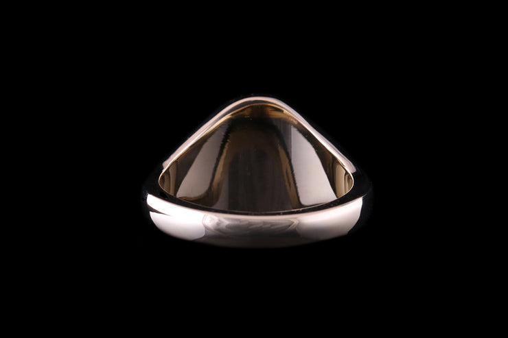 9ct Yellow Gold Oval Signet Ring 14 x 12