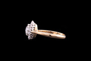 Art Deco 18ct Yellow Gold and White Gold Diamond Cluster Ring