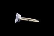 18ct Yellow Gold Diamond Single Stone Ring with Diamond Shoulders