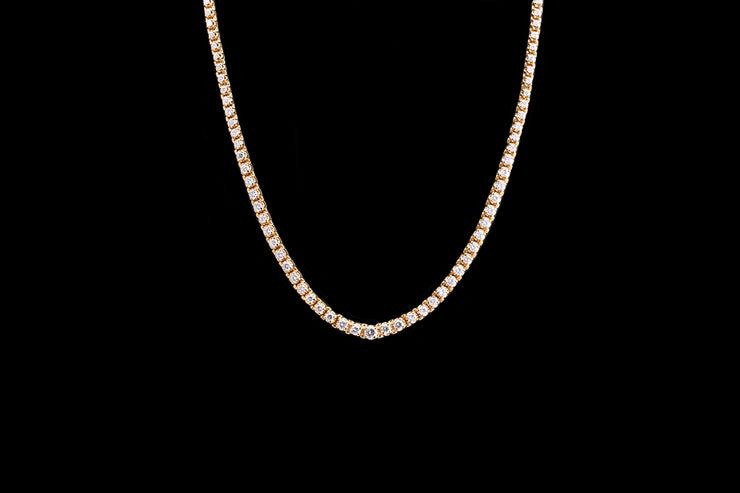 18ct Yellow Gold Graduated Diamond Riviere Necklace