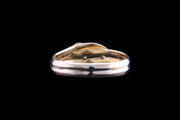 Victorian 18ct Yellow Gold Diamond Double Head Snake Ring