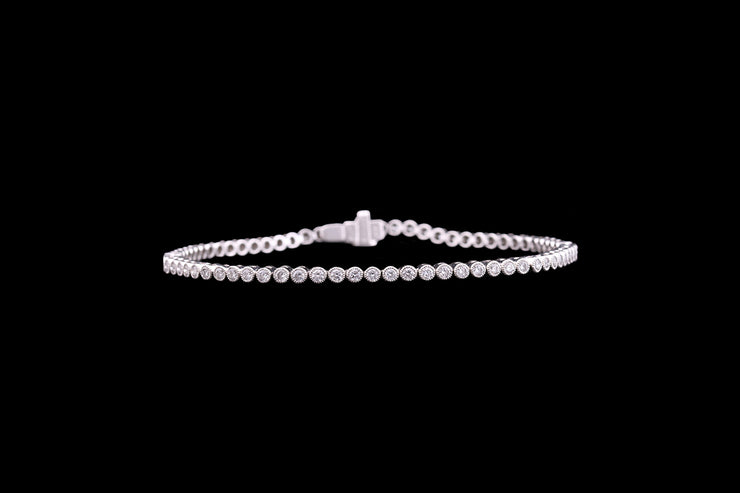 Platinum Diamond Line Bracelet