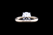 18ct Yellow Gold and White Gold Diamond Single Stone Ring