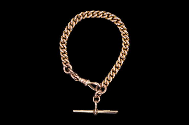 Victorian 9ct Rose Gold Curb Bracelet