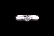 Tiffany & Co Platinum Diamond Single Stone Ring