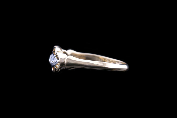 Victorian 18ct Yellow Gold and Platinum Diamond Five Stone Ring