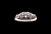 Victorian 18ct Yellow Gold and Platinum Diamond Five Stone Ring