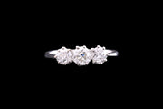 18ct White Gold Diamond Three Stone Ring