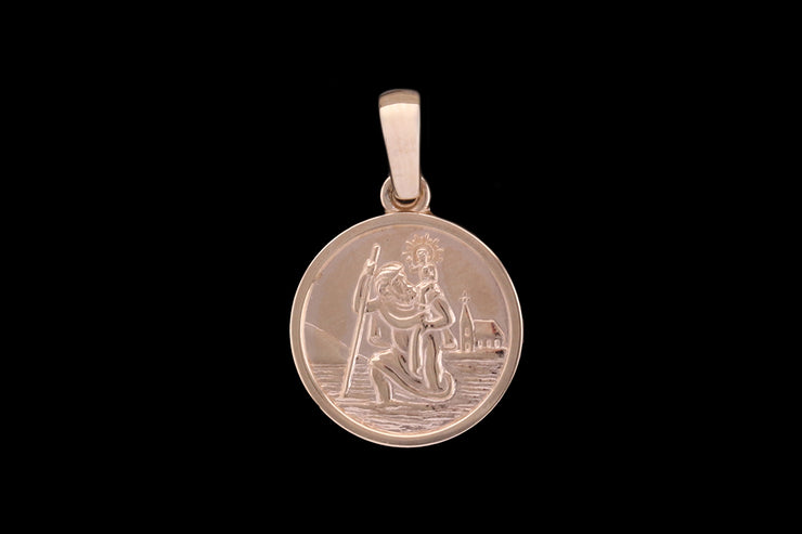 9ct Yellow Gold St Christopher Pendant