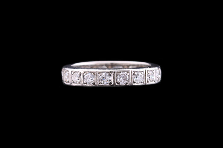 French Platinum Diamond Full Eternity Ring