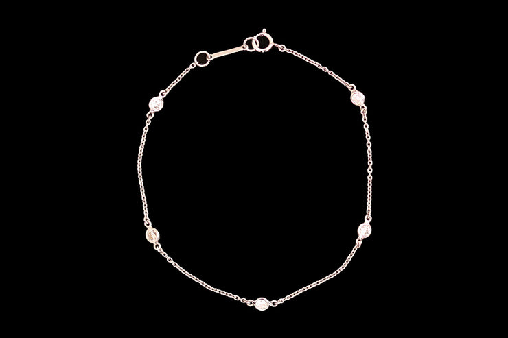 18ct White Gold Diamond Spectacle Bracelet