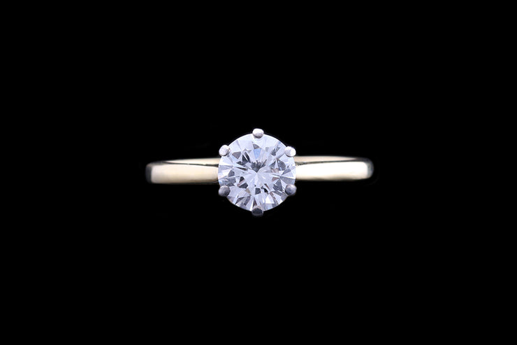 18ct Yellow Gold Diamond Single Stone Ring