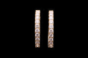 18ct Yellow Gold Diamond Hoop Earrings