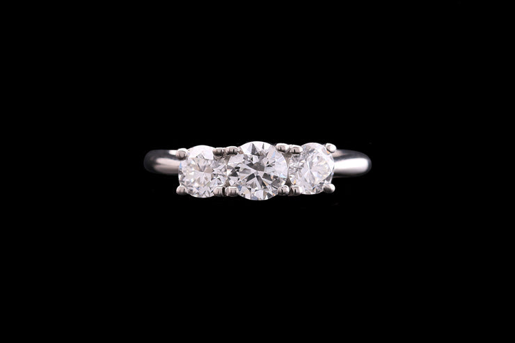 Platinum Diamond Three Stone Ring