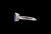 Platinum Diamond and Sapphire Dress Ring