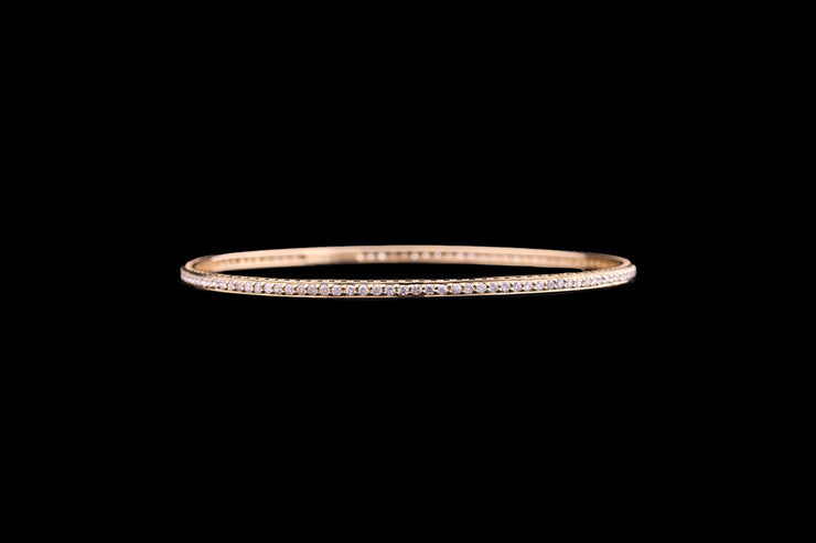 18ct Yellow Gold Diamond Bangle