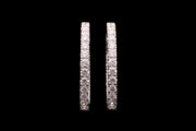 18ct White Gold Diamond Hoop Earrings