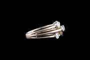 18ct Yellow Gold Diamond Triple Row Dress Ring