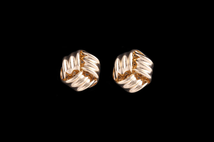 9ct Yellow Gold Knot Stud Earrings