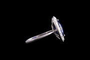 Platinum Diamond and Sapphire Dress Ring