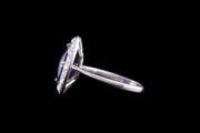 Platinum Diamond and Sapphire Dress Ring