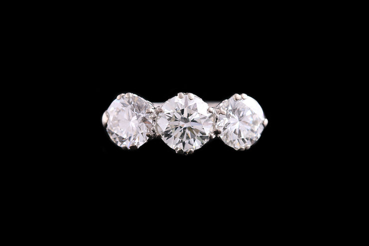 Platinum Diamond Three Stone Ring